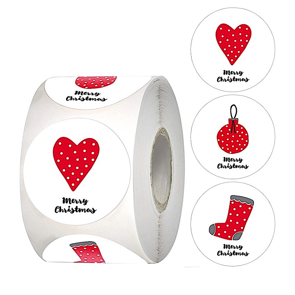🎅🏽 100 Merry Christmas Package Stickers